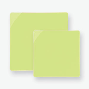 Lime • Gold Square Plastic Plates | 10 Pack - Luxe Party NYC