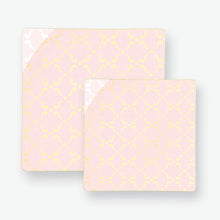 Load image into Gallery viewer, Square Blush • Gold Pattern Plastic Plates | 10 Plates - Luxe Party NYC