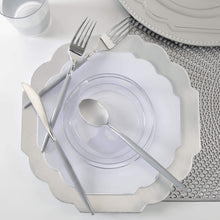 Load image into Gallery viewer, Scalloped Silver Plastic Plates | 10 Pack - Luxe Party NYC